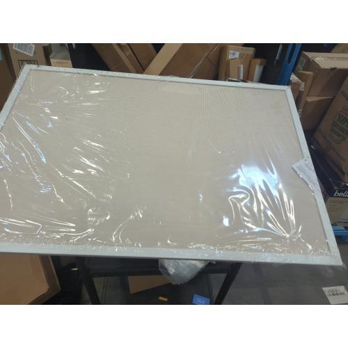 Size  24'' x 36'' Linen Bulletin Board, White Framed Corkboard, White Oak Frame Linen Cork Board, Vision Board and Decorative Hanging Pin Board