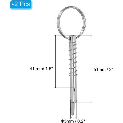 PATIKIL 316 Stainless Steel Quick Release Pin Bimini Top Pins Boat Marine Hardware with Drop Cam & Spring for Deck Boat Bimini Top