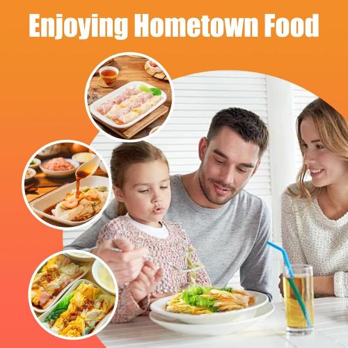 2-Layer Rice Noodle Roll Steamer, Stainless Steel with Acrylic Handle Tray
