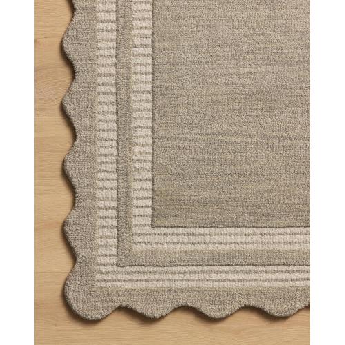 Loloi Chris Loves Julia Scottie Collection SCO-01 Fog/Ivory 2'-3 x 3'-9, .87 Pile Height, Runner Rug