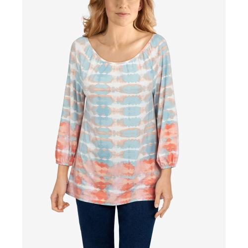 Large Ruby Rd. Women's Tie Dye Jersey Knit Sweater Petite