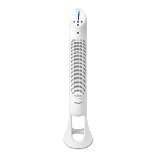 Honeywell 40 inch Bedroom and Living Room White Oscillating QuietSet Tower Fan with 5 Levels of Quiet Remote Control and Powerful Airflow for Fast Whole Room Cooling HYF260W