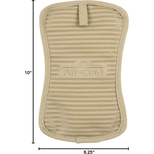 All-Clad Premium Pot Holder & Hot Pad: Heat Resistant to 500 Degrees - 100% Cotton, 10x6.25 Hot Pad for Kitchen and Barbeque, (2-Pack), Cappuccino