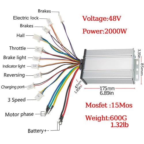 48V Motor Kit 1800W Electric Brushless DC Motor Kit 3900RPM Go Kart Motor