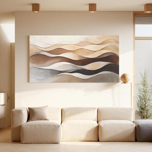 Brown White Abstract Canvas Wall Art Decor For Living Room Prints 20×40