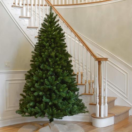 National Tree Company 7.00ft Unlit North Valley Spruce Artificial Christmas Tree, 1,346 Tips, Includes Stand, Green