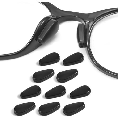 Eyeglass Nose Pads, 3.2mm Thickness Adhesive Anti Slip Glasses Nose Pad with Air Bag, for Eyeglasses Sunglasses Reading Glasses (5 Pairs, Black)