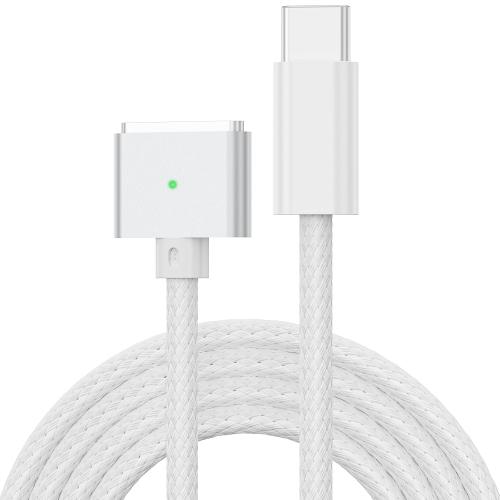 140W USB C to Magnetic 3 Charging Cable Cord Compatible with MacBook Air (M2, 2022) and MacBook Pro (14-inch, M2, 2023), Pro (16-inch, M2, 2023), Pro (14-inch, 2021), Pro (16-inch, 2021) 6.6ft