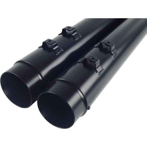 SHARKROAD Black 4.4” Slip-On Mufflers for Harley 2017-up Touring Road King, Steet Glide, Road Glide, Electra Glide, 06BB