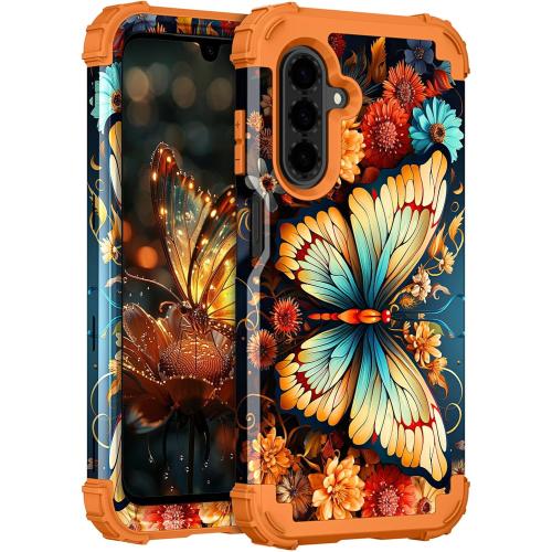Hocase for Samsung Galaxy A26 5G Case, Butterfly in Orange