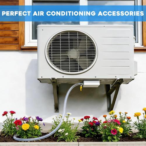 Magnetic Window AC Drain Kit,6FT Clear Condensate Drain Hose with Stainless Clamp, Magnetic Drain Adapter for Windows AC and Mini Split Units