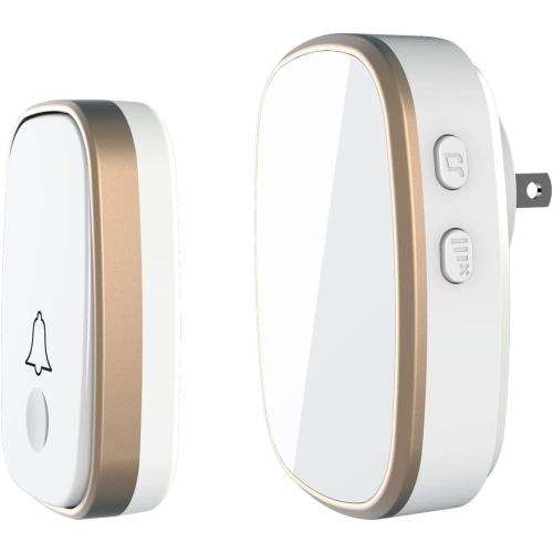 Wireless Doorbell, 1,000ft Range Loud Enough with 5Volume Levels and Mute Mode Door Chimes LED Flashing
