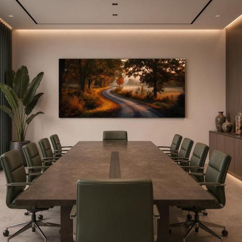 FanseeArt Forest Wall Art for Brown Art Living Room