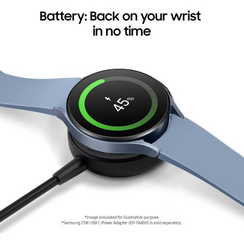 SAMSUNG Galaxy Watch 5 40mm Bluetooth Smartwatch w/Body, Health, Fitness and Sleep Tracker, Improved Battery, Sapphire Crystal Glass, Enhanced GPS Tracking, US Version, Gray
