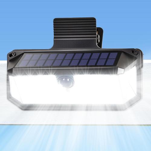 LUHLEE 416 LEDs Clip On Solar Lights Outdoor, 1500LM & 300° Angle Bright Motion Sensor Outdoor Lights with 3 Lighting Mode, IP65 Waterproof Solar Security Light for Fence, Patio, Backyard, Gutter (1)