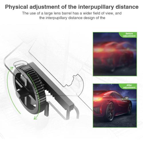 VR Headset 3D VR Glasses Universal Virtual Reality Goggles Support 360°Panorama Large Screen An-ti Bluelight Adjustable Pupil Distance Eye Protection VR Goggles for Movies Games Gift for Kids Adults