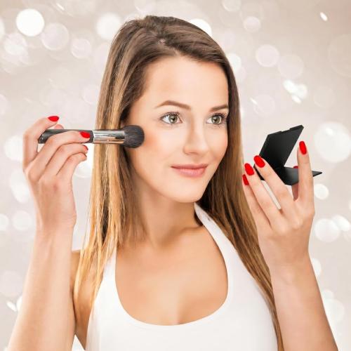 ZOOFOX 50 Pieces Mini Folding Mirror Bulk, Compact Makeup Mirror for Purse, Portable Makeup Mirror for Women Party Favors Daily Use