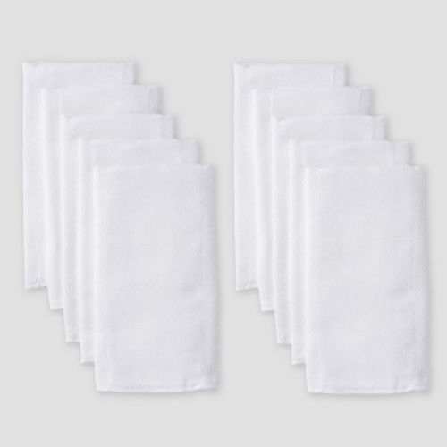 Gerber Baby 10pk Prefold Birdseye Diaper - White One Size