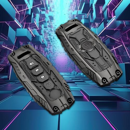 Zinc Alloy Key Fob Cover,Keychain,Full Protection Car Key Case for 2023 2024 2025 Kicks Sentra Versa Rogue Pathfinder Smart Remote Keyless Keyshell Accessories(NO.162-4 Black)