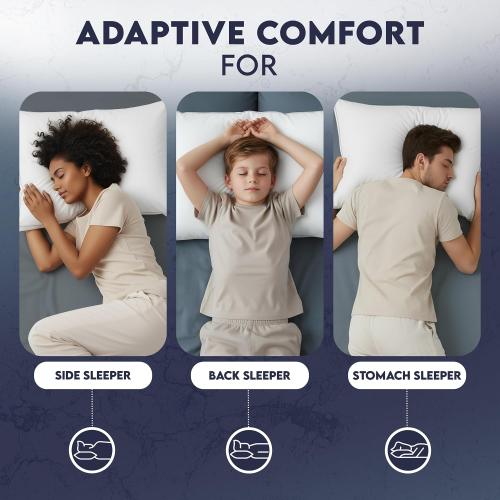 Utopia Bedding Gusset Bed Pillow, Hotel Pillows King Size Set of 2, White