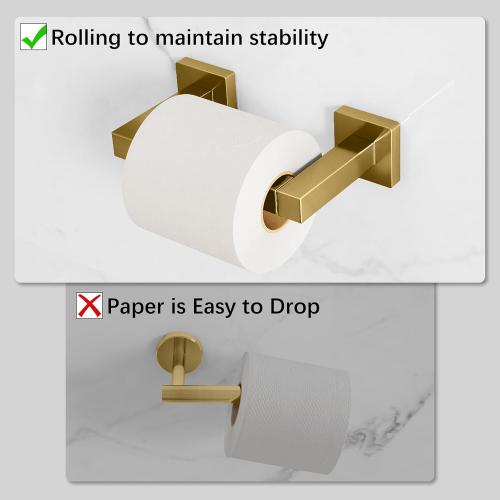 FEILERN Toilet Paper Holder, Wall Mount Pivoting for Bathroom, Gold