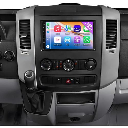 Car Radio for Mercedes Benz Sprinter 2006-2017 Stereo with Wireless with Carplay Android Auto, 9'' Touch Screen Upgrade for Sprinter Head Unit Bluetooth, FM, GPS Navi, WiFi, SWC, Backup Cam