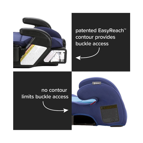 Diono Toddler Connect3 R - Pack of 2 Backless Booster Car Seats - Black - ONE SIZE