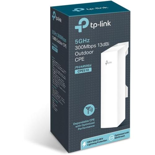 TP-Link CPE510, Long Range Outdoor CPE for PtP, PtMP Transmission 5GHz N300