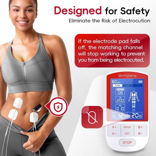 Comfytemp 3-in-1 TENS Unit with Large Back Pad, Pain Relief & EMS&User Mode