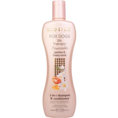 BioSilk Irresistible Dog Shampoo and Conditioner, Jasmine Honey, 12 Fl Oz