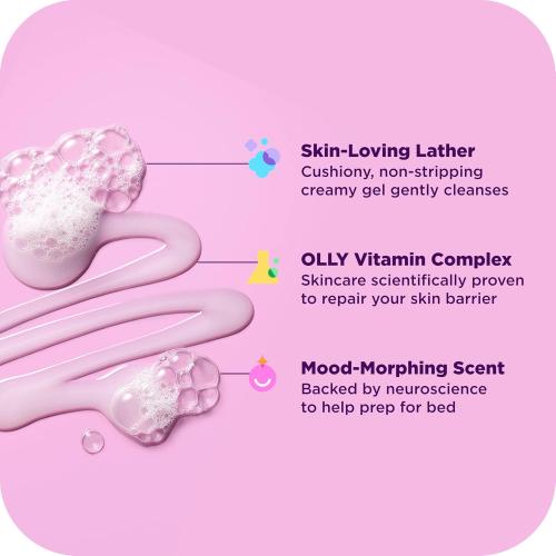 OLLY Body Wash Mixed Pack 4 Count, Calm, Renew, Bright, Revive