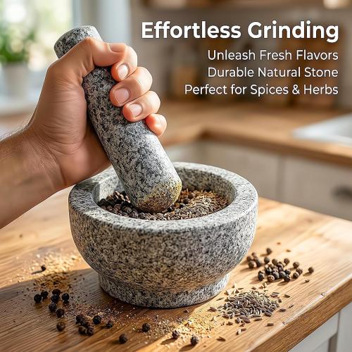 Granite Stone Pestle Only Replacement, Large 6.5 Inch Spice Grinder