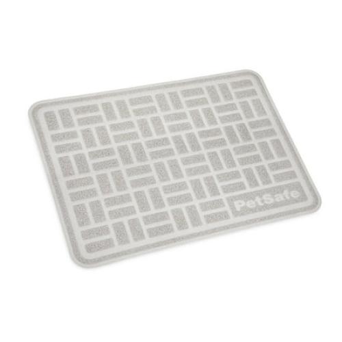 PetSafe Anti-Tracking Litter Mat, Works with All Cat Litter Boxes, Non-Slip, Durable, Gray, Large