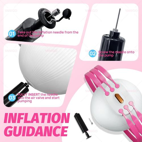 Thigh Trainer with Inflatable Resistance Ball, Adjustable 120 LB Inner & Outer Thigh Exerciser, Kegel Pelvic Floor & Hip Trainer for Women, Home Leg Equipment Compact Resistance Bands Fitness