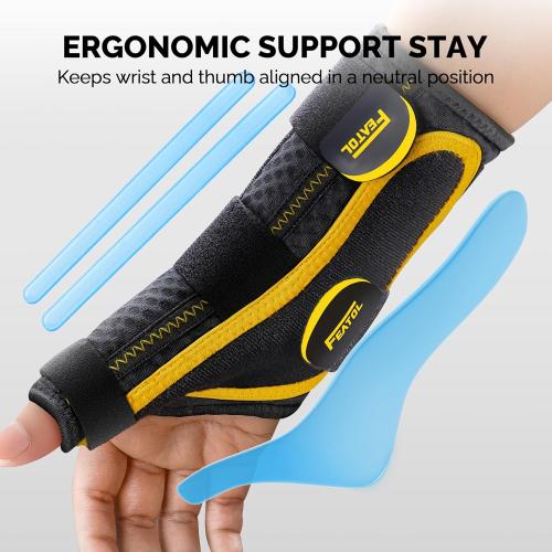 FEATOL Thumb Brace with Ergonomic Support, Left Hand, S/M