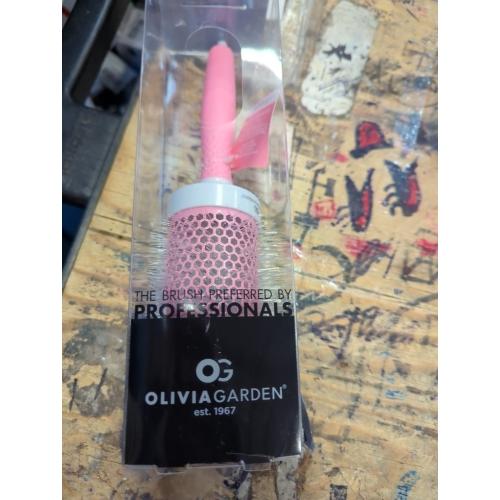 Olivia Garden Ceramic   Ion Round Thermal Hair Brush - Not Electrical - Professional Blowout Brush for Normal to Thick Hair