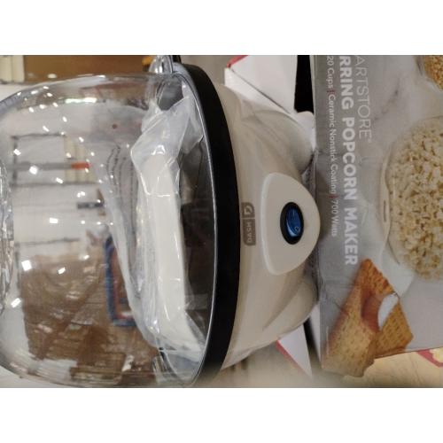 Dash SmartStore® Stirring Popcorn Maker - Electric Popcorn Machine with Butter-Melting Tray & Clear Serving Bowl - Features Stirring Bar - 24 Cups, White‼️light dirt‼️
