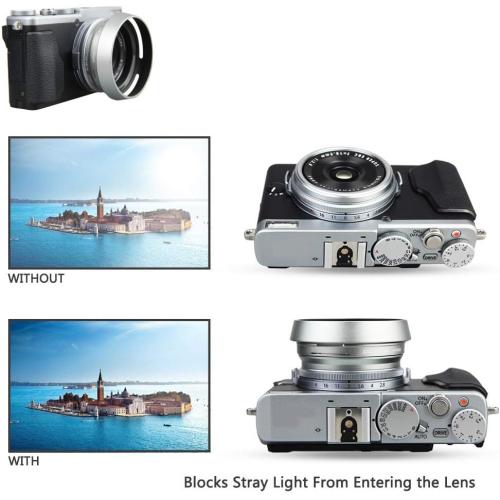 JJC LH-X100 Metal Lens Hood & Filter Adapter for Fuji X100VI X100V X100F