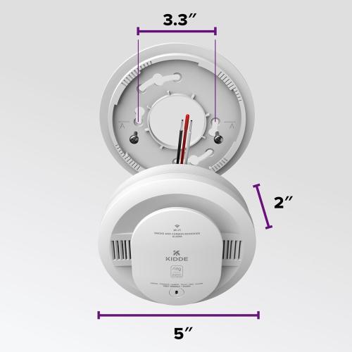 Kidde Hardwired Kidde App Enabled Smart Smoke and Carbon Monoxide Detector, AA Battery Backup, Voice Alerts, Interconnected Alarm