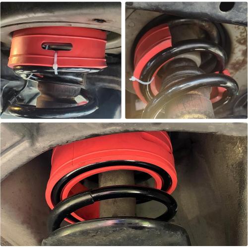 2PCS Coil Spring Spacers for Cars Includes Ties,Upgraded Car Coil Spring Booster Fits 1.5 Springs Spacing Improves Car Stability,Heavy Duty Rear Shocks Springs Spacer (B Type)