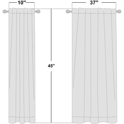 NICETOWN White Kitchen Blackout Curtains 37 x 45 inches Long for Window