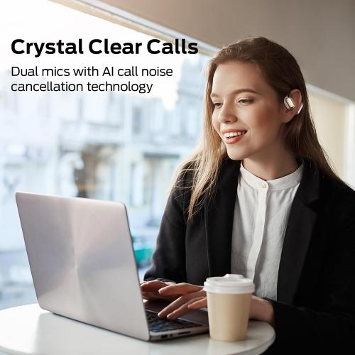 Monster Open Free AC100 Open Ear Headphones, Dual Driver Immersive Stereo, 30H Total Playtime, Clear Calls, Water Resistant for Running Workout Black