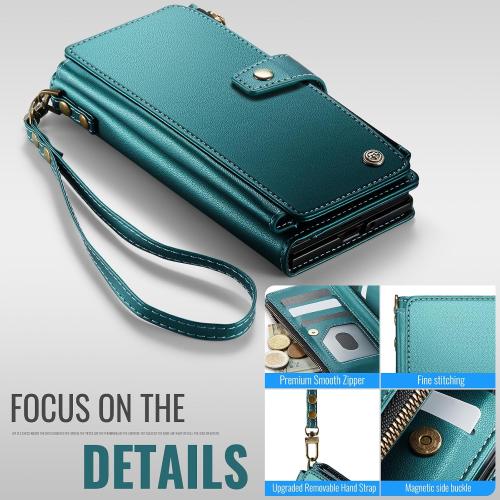 Vinich for Samsung Galaxy Z Fold 7 Wallet Case with Card Holder, Bluegreen