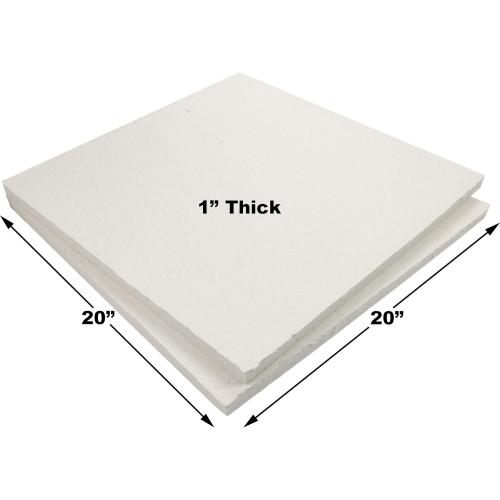 Size 1/2 x 24 x 36 Lynn Manufacturing Ceramic Fiber Board Insulation, 2300F-Rated, for Boiler, Stove, Forge, Kiln, Baffle Board, 1019