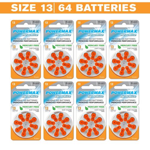 POWERMAX Zinc 312 Button Batteries (64-Pack)