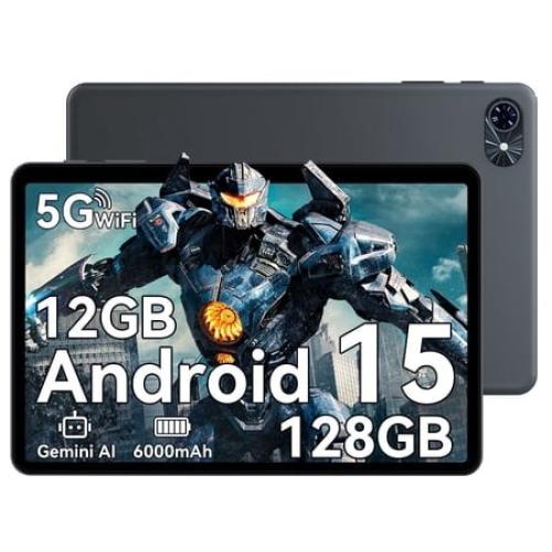 TABWEE AI Tablet Android 15 Tablets T80  10.5 Inch Tablet with HD IPS Display  12GB RAM 128GB ROM/ 2TB TF  Gemini AI 2.0  GPS  5G WiFi  2.0GHz CPU & 5