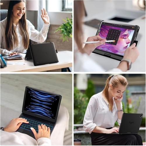 typecase Touch Keyboard Case for iPad Air 11/Pro 11 Gen 1-4, 360° Rotating