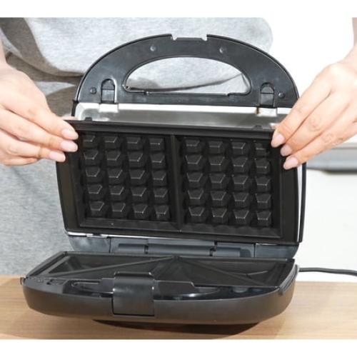 Mainstays 2 Slice Removable Plates Waffle and Sandwich Maker, Ceramic Nonstick, 750 Watts ❗MAY HAVE MISSING PIECES/NEEDS CLEANING❗
