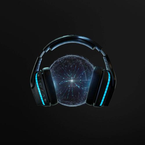 Logitech - G935 Wireless 7.1 Surround Sound Over-the-Ear Gaming Headset for PC with LIGHTSYNC RGB Lighting - Black/Blue