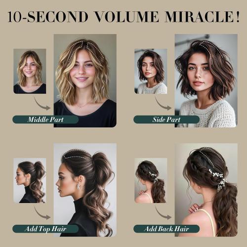 Short Hair Extensions Clip ins,S-noilite Short Clip in Hair Extensions Real Human Hair,Mini Hairpieces for Add Volume and Highlights,6 Pieces 31g 10 inch Medium Brown Mixed Dark Blonde